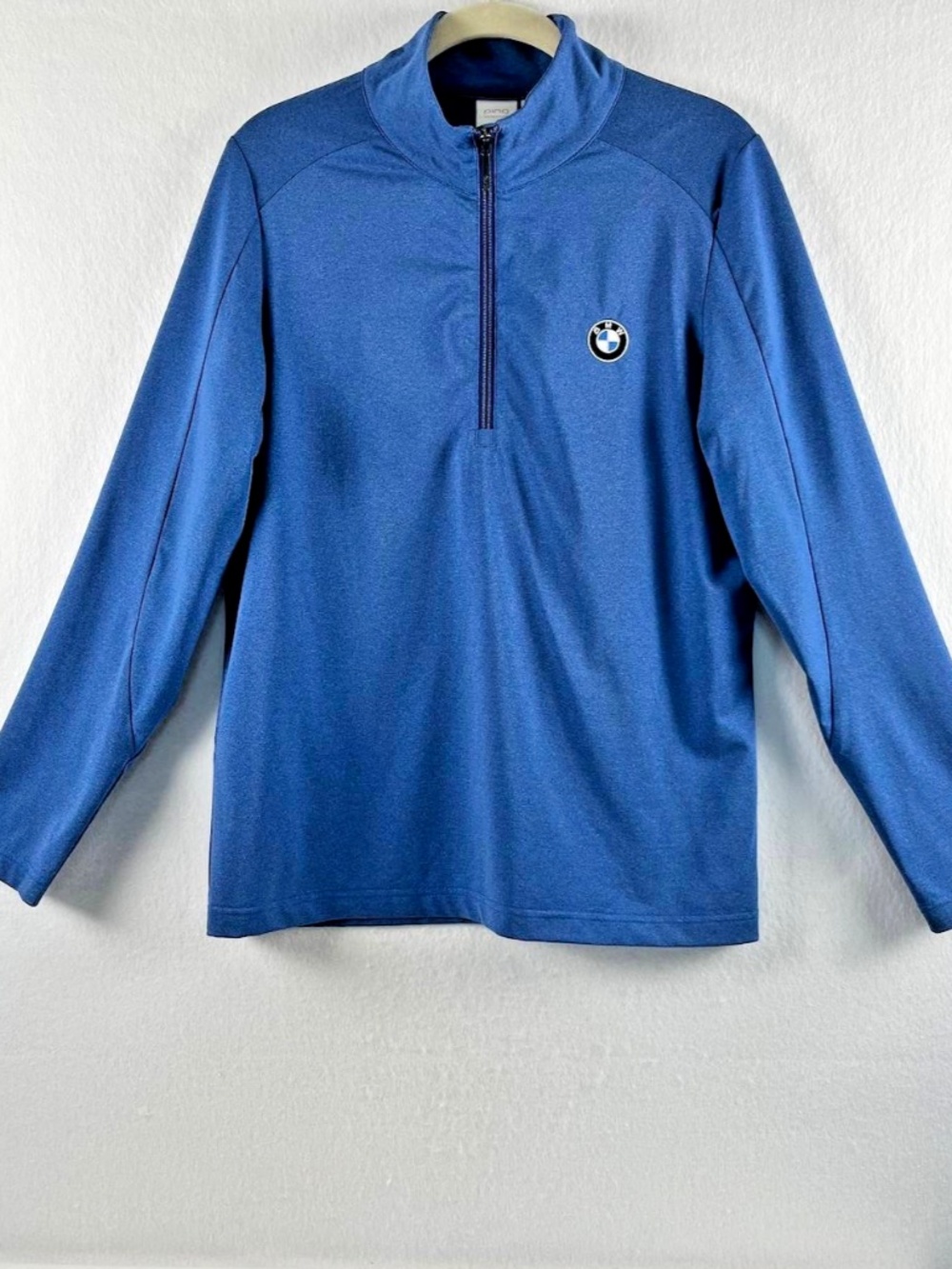 PING Golf BMW Women's Sensorcool 1/4 Zip Pullover Jacket Blue Sz 8